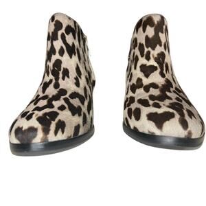 NEW Sam Edelman gray black leopard animal print Winona Booties Size 8
